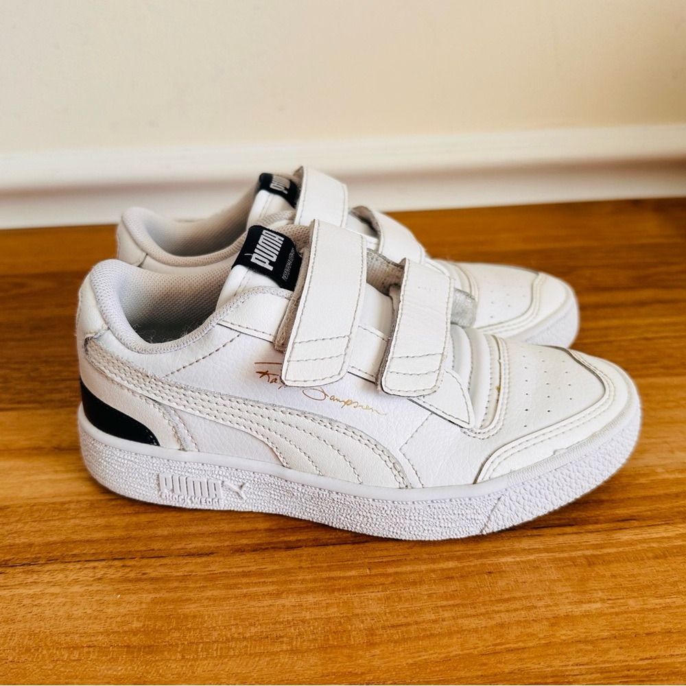 Puma Kids Boy Girl Size 13 White Leather Ralph Sampson Lo Sneakers Low Top